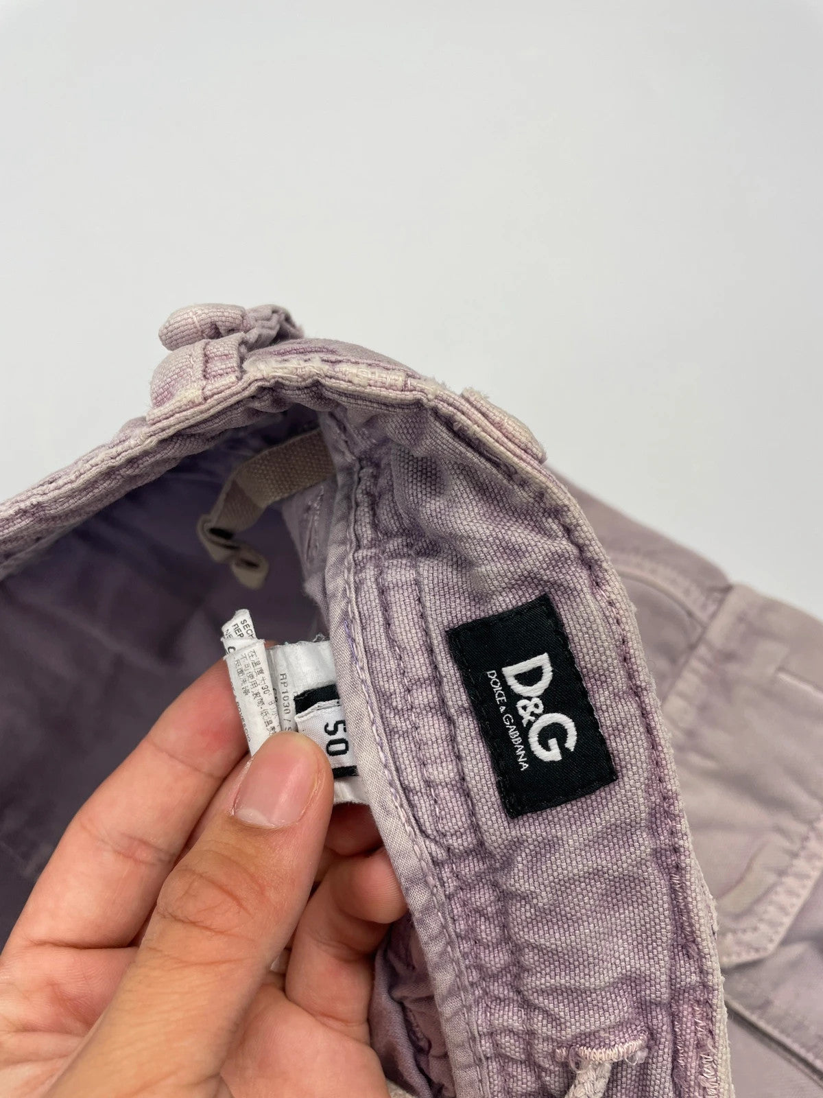 Dolce Gabbana FW2007 Military Cargo Multi Pocket Punk Faded Denim Short Jorts