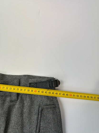 Emporio Armani FW2007 Grey Wool Wide Legs Dress Pants