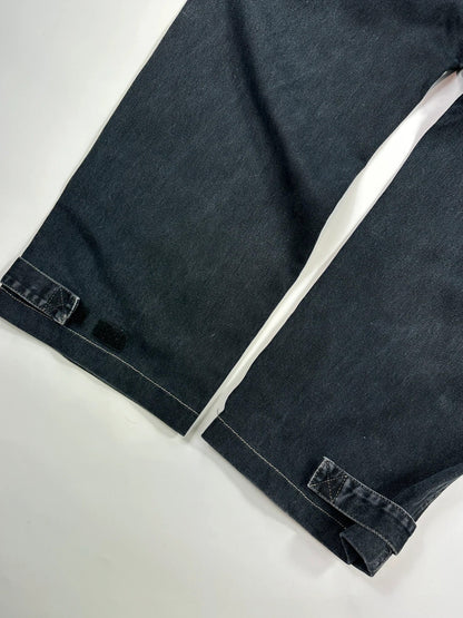 Armani Jeans Early 00’s Black Indigo Carpenter Wide Legs Pants
