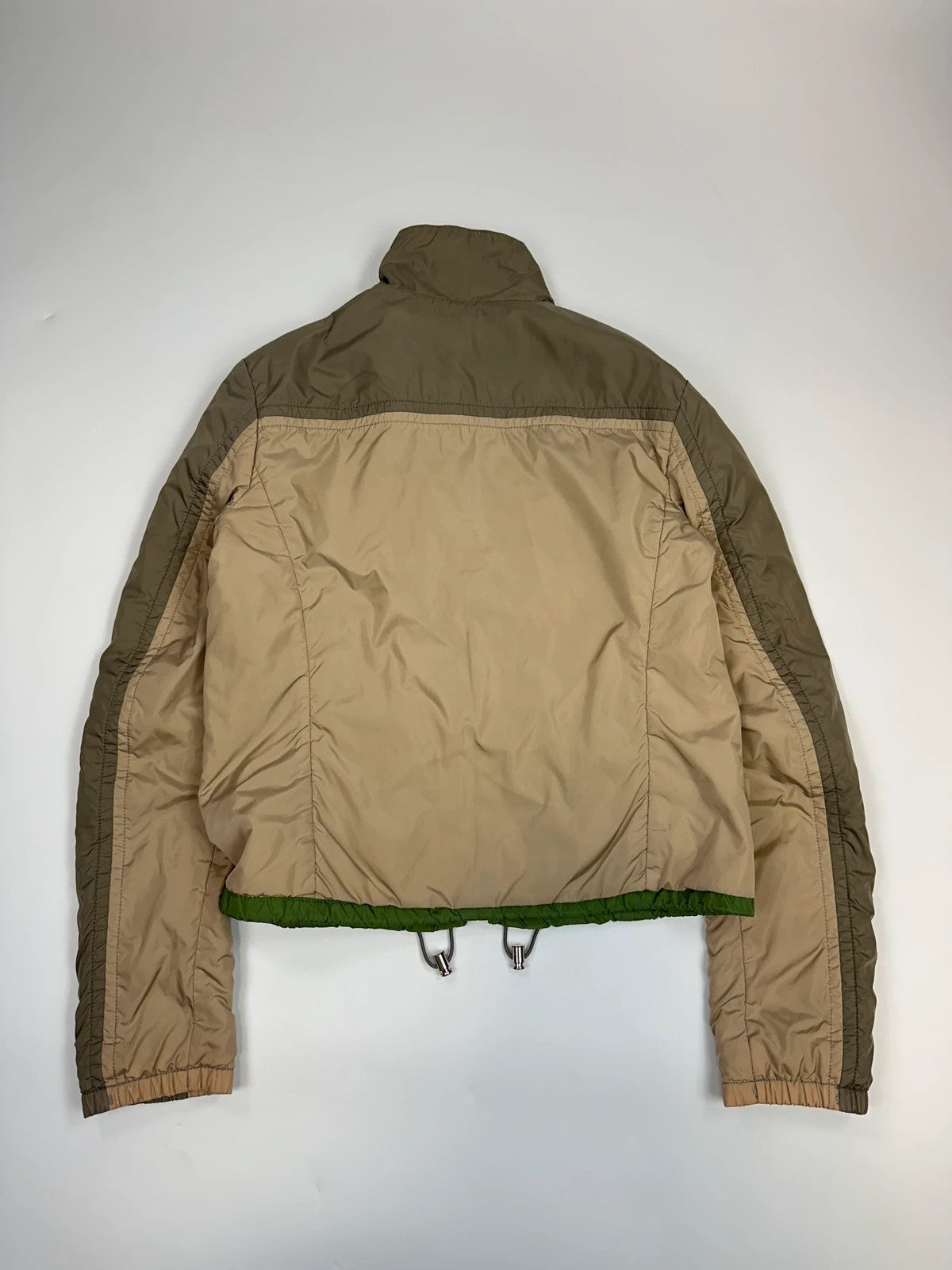 Prada Sport 00s Reversible Green & Beige Brown Nylon Jacket