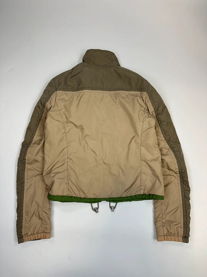 Prada Sport 00s Reversible Green & Beige Brown Nylon Jacket