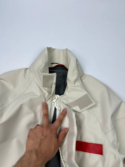 Prada Sport FW2000 White Sailing Rain Jacket Gore-TexTapped Seam