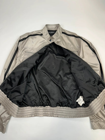 Dolce & Gabbana 00s Nylon Grey Shiny Silver Jacket