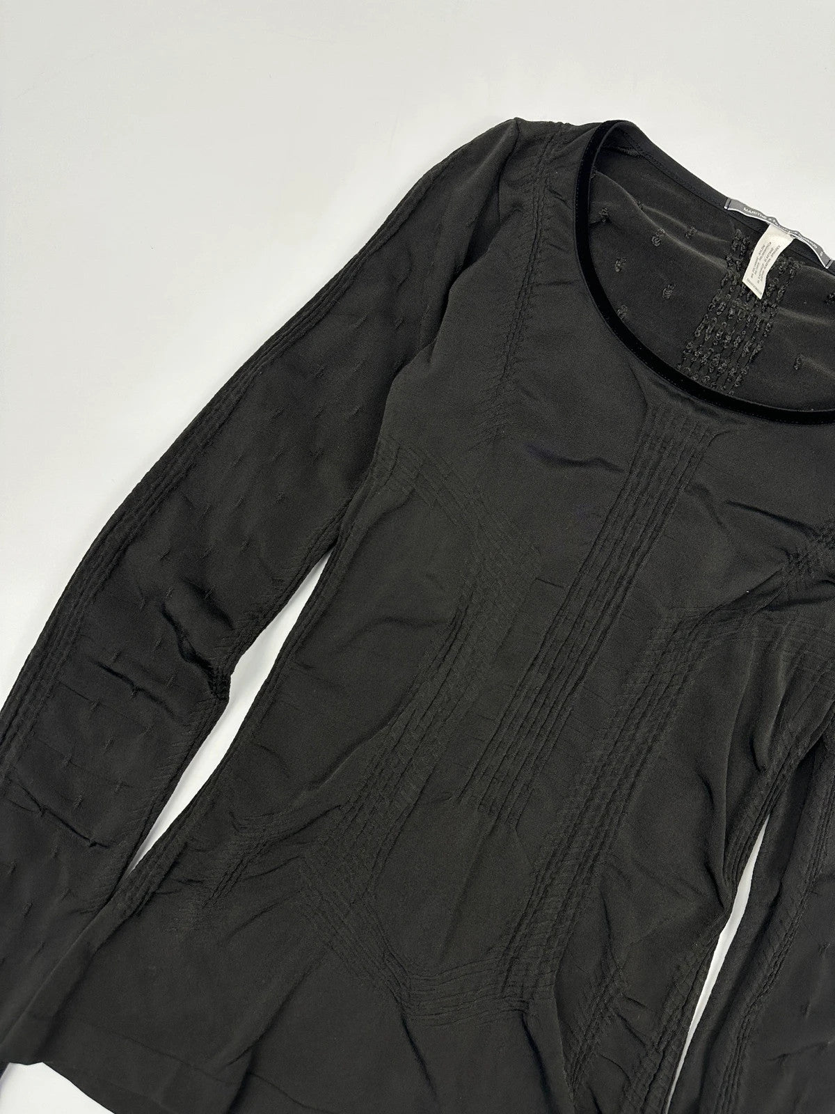 Marithé + François Girbaud 00’s Stretch Fitted Black Longsleeves