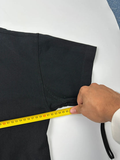 Acne Studio Black Oversized Boxy Crop Black Thick Cotton Tee