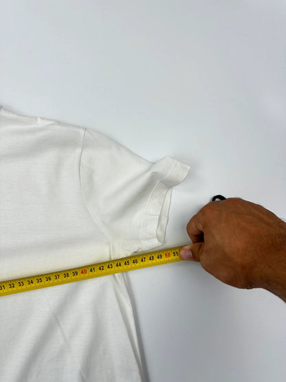 Prada Milano SS2014 White Boxy Fitted Tee Back Triangle Logo