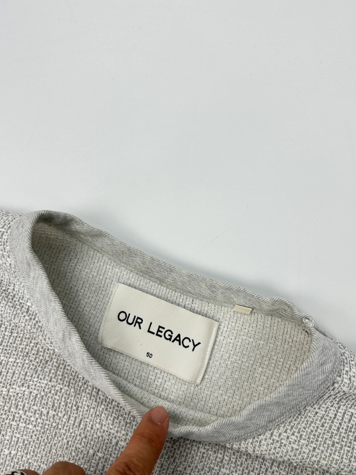 Our Legacy SS2016 Grey Cotton Layer Knit Tee