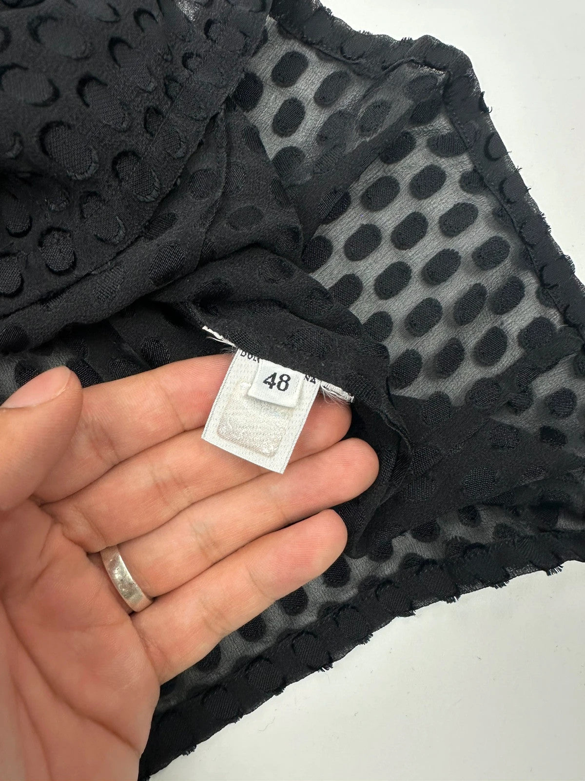 Dolce Gabbana 00’s Black Dotted Light Silk Shirt