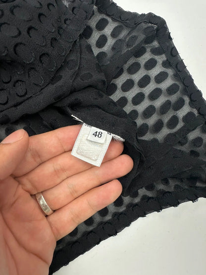 Dolce Gabbana 00’s Black Dotted Light Silk Shirt