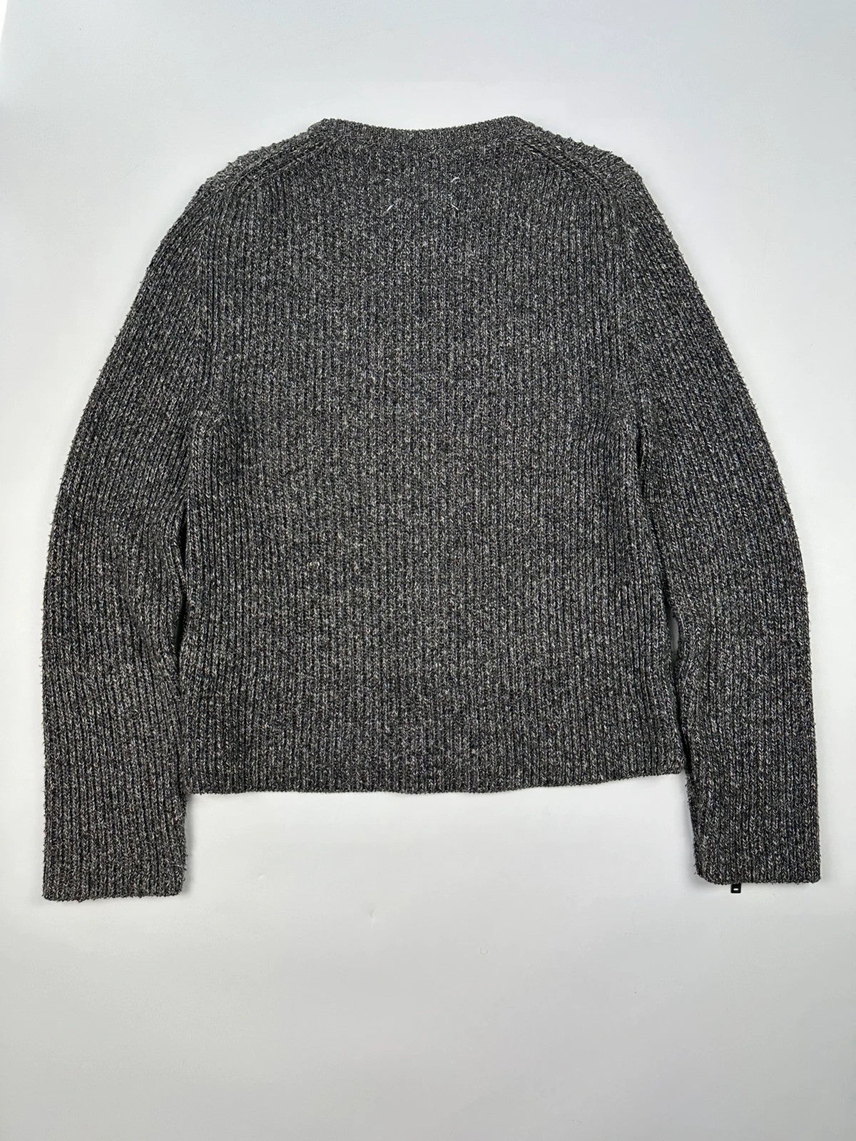 Maison Margiela FW2017 Line 14 Grey Knit Sweater Zip Sleeves