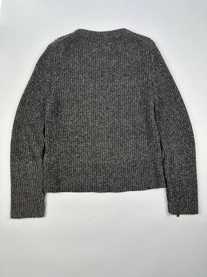 Maison Margiela FW2017 Line 14 Grey Knit Sweater Zip Sleeves