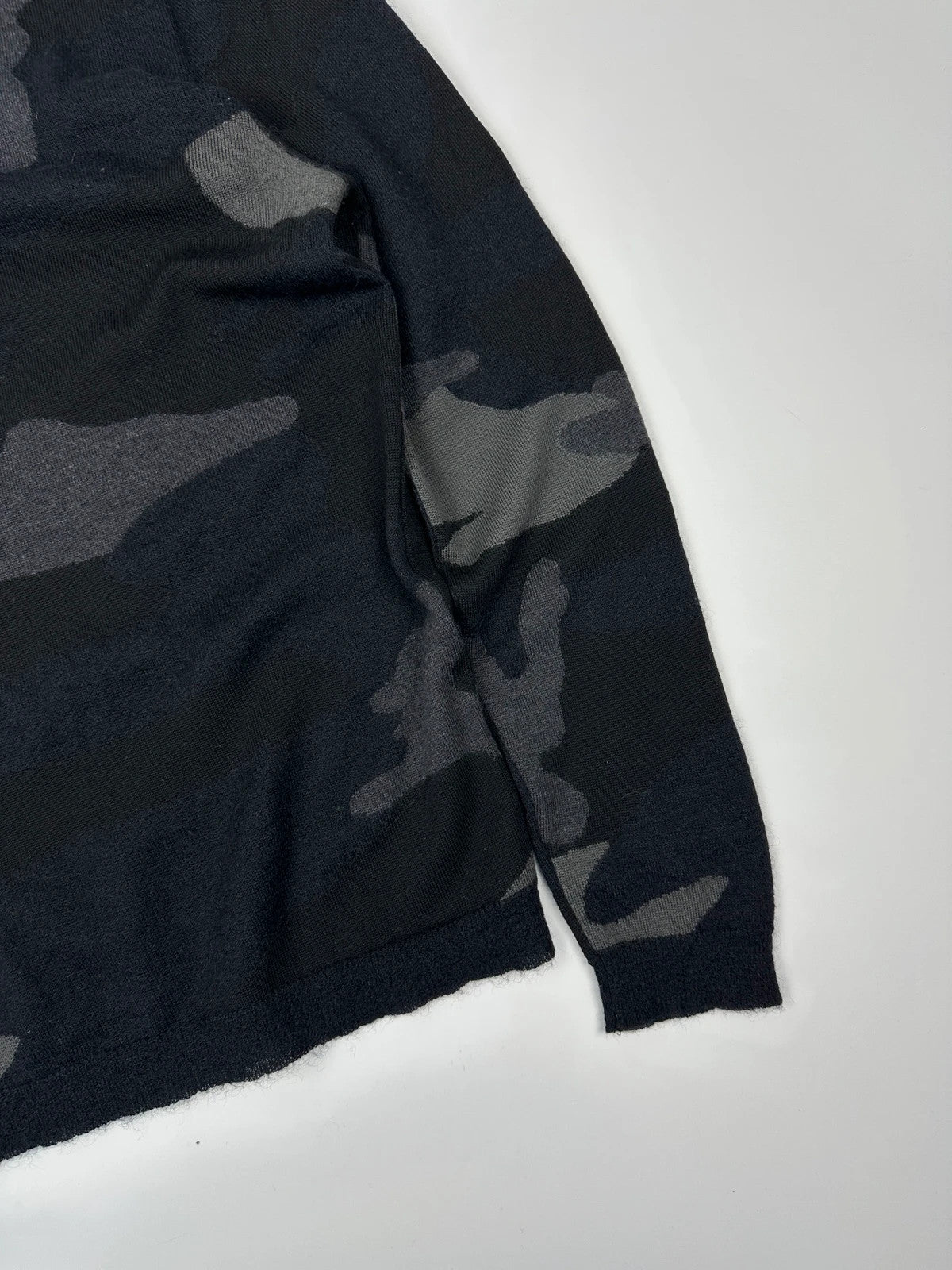 Prada Milano FW2016 Mohair & Wool Dark Camo Knit Sweater