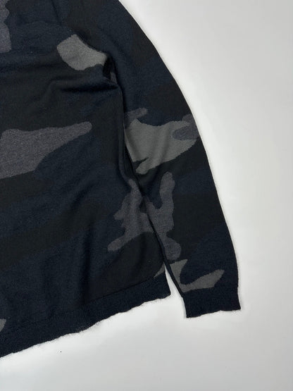 Prada Milano FW2016 Mohair & Wool Dark Camo Knit Sweater