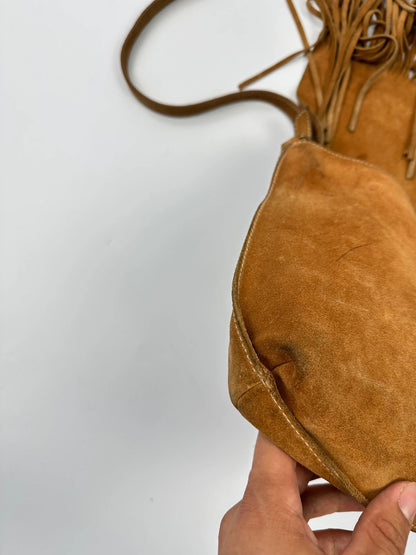 Miu Miu Early 90’s Suede Leather Fringes Cross Body Bag