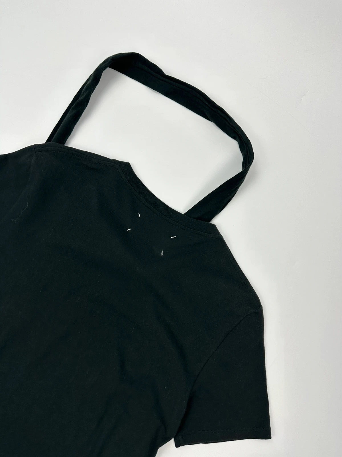 Maison Martin Margiela SS09 Line 10 Black Scarf Pocket Tee Shirt