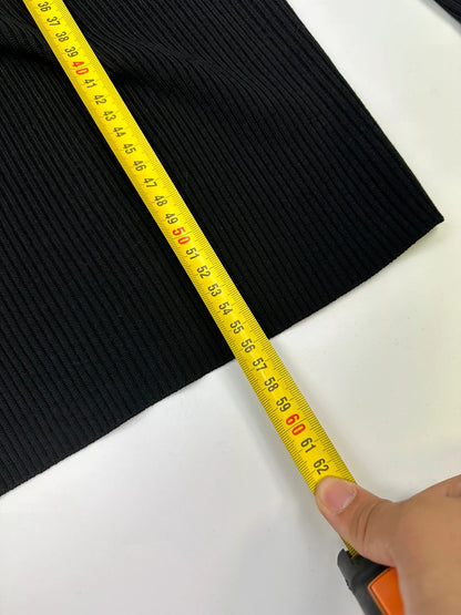 Prada Milano 00’s Black Ribbed Wool & Silk Longlseeves