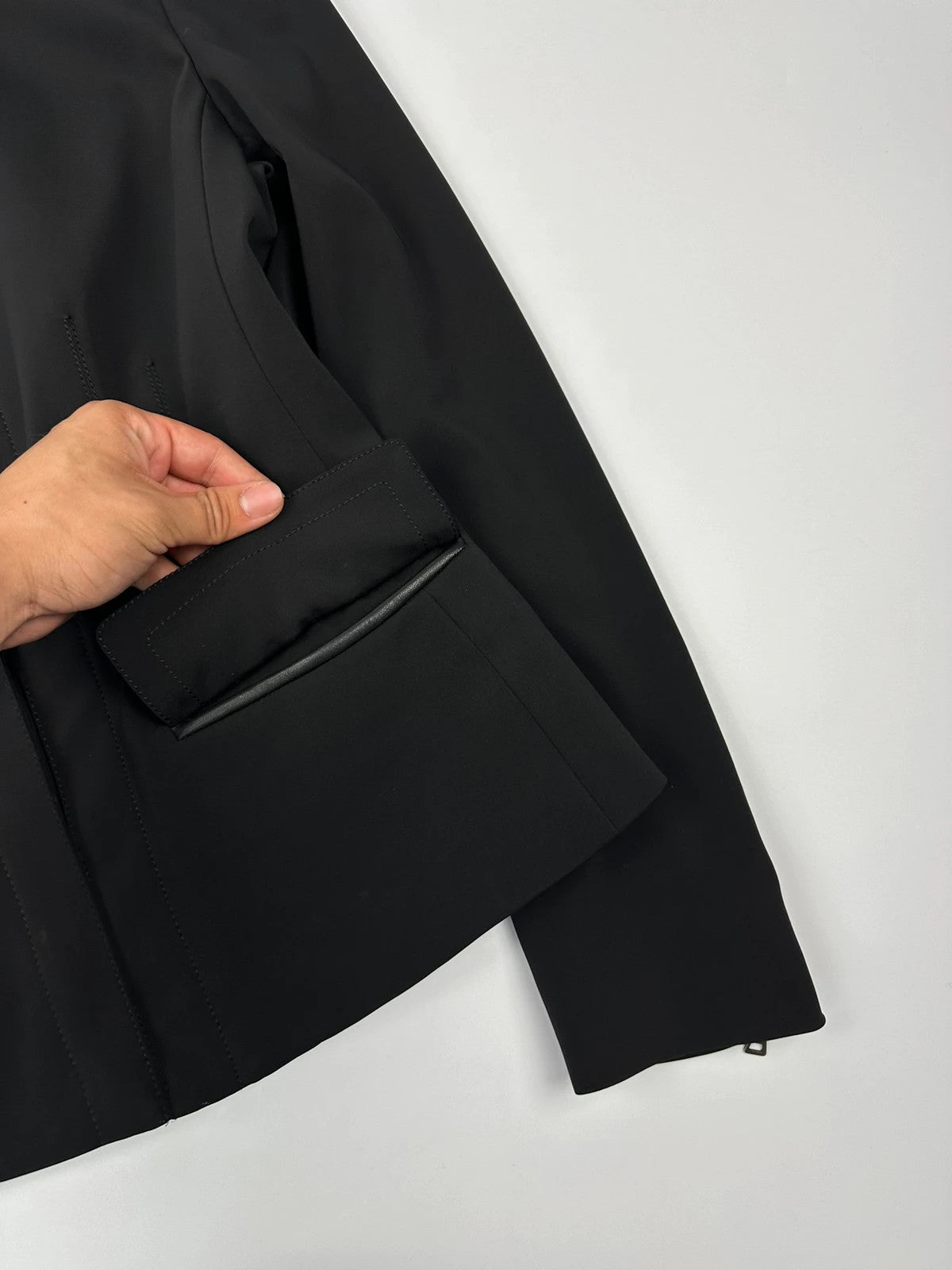 Prada Milano FW2003 Black Blazer Shirt Jacket Elegant