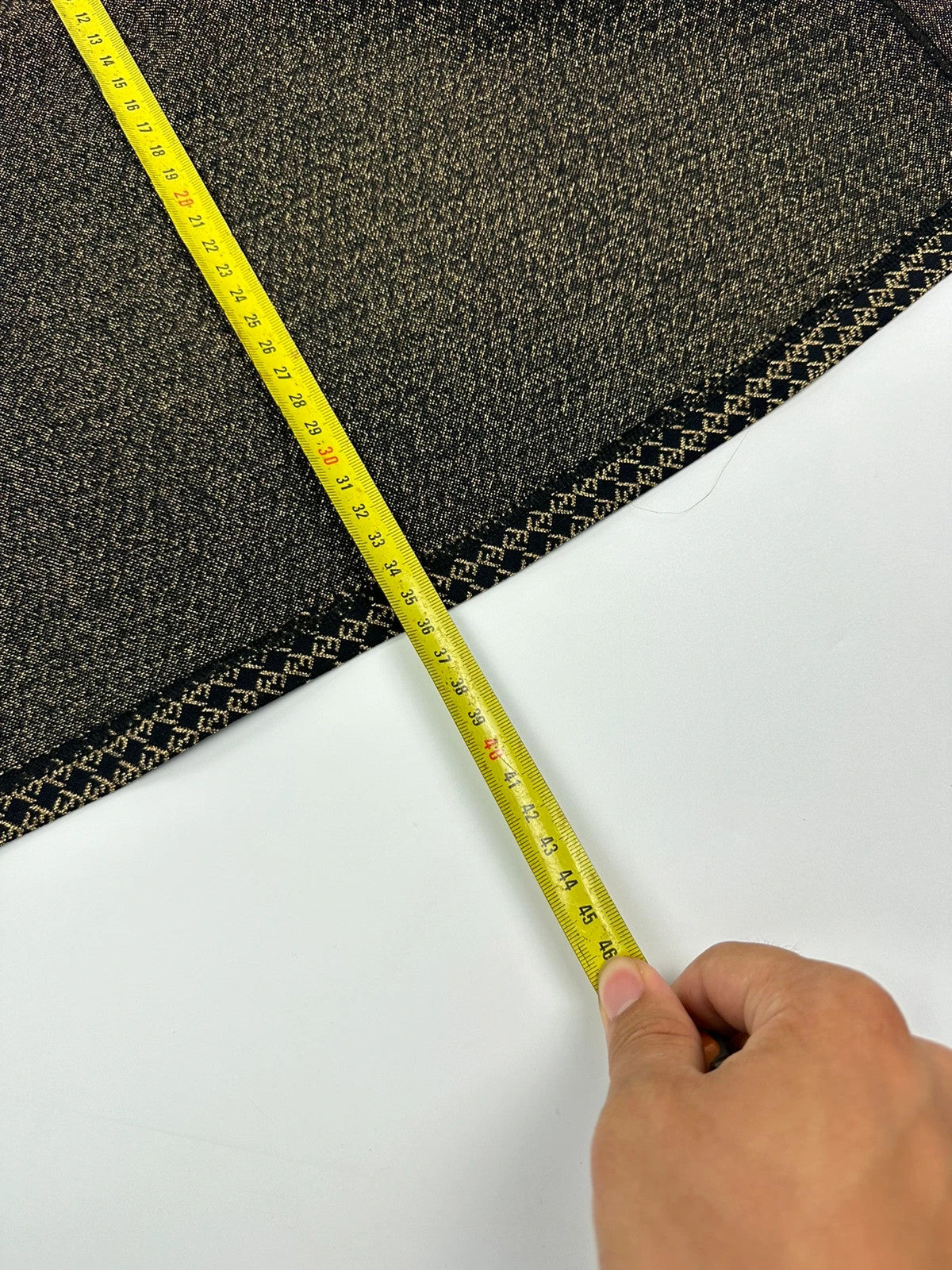 Fendi 00’s Monogram Wrap Skirt in Black and Gold Jacquard