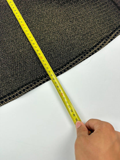 Fendi 00’s Monogram Wrap Skirt in Black and Gold Jacquard