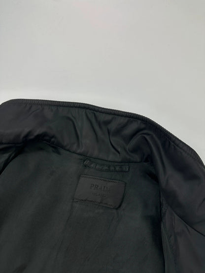 Prada Milano FW2009 Black Military Light Nylon Bomber Jacket