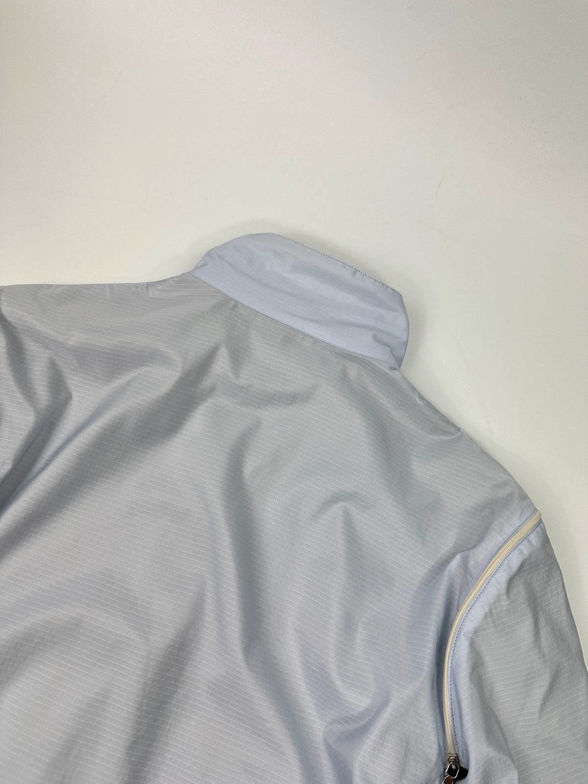 Prada Sport FW2000 Sky Blue & Grey Reversible Removable Sleeves Jacket