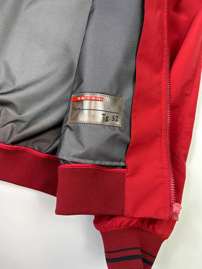 Prada Sport FW2014 Red Nylon Light Bomber Waterproof Jacket