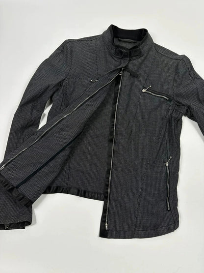 Marithé + Francois Girbaud jacket pied de poule veste fitted