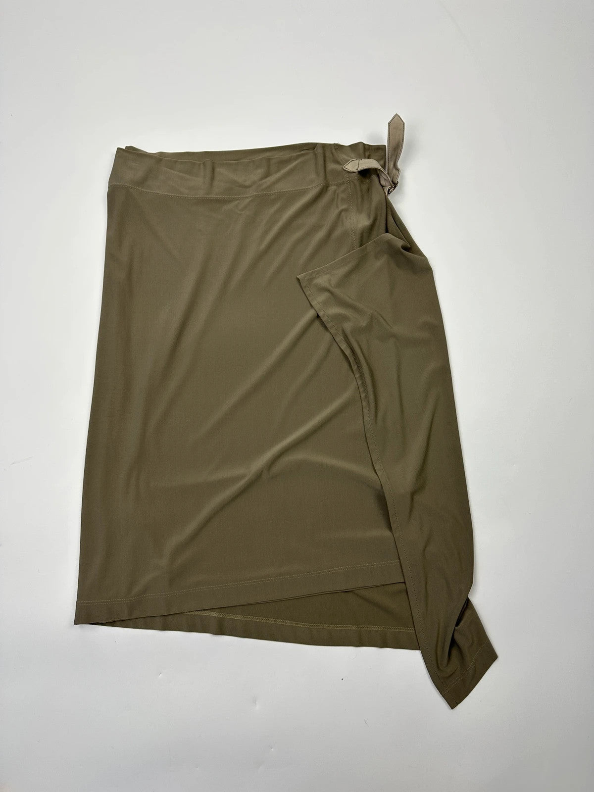 Plein Sud 00’s Wrap Asymmetrical Khaki Long Skirt