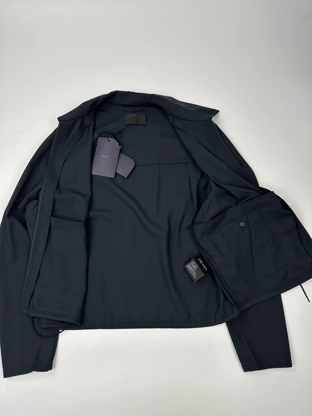 Prada Milano SS2025 Virgins Wool Light Crop Shirt Jacket