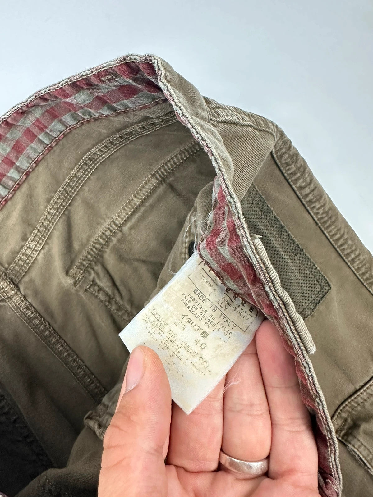 Dolce & Gabbana SS03 Cargo Mesh Khaki Baggy Pants