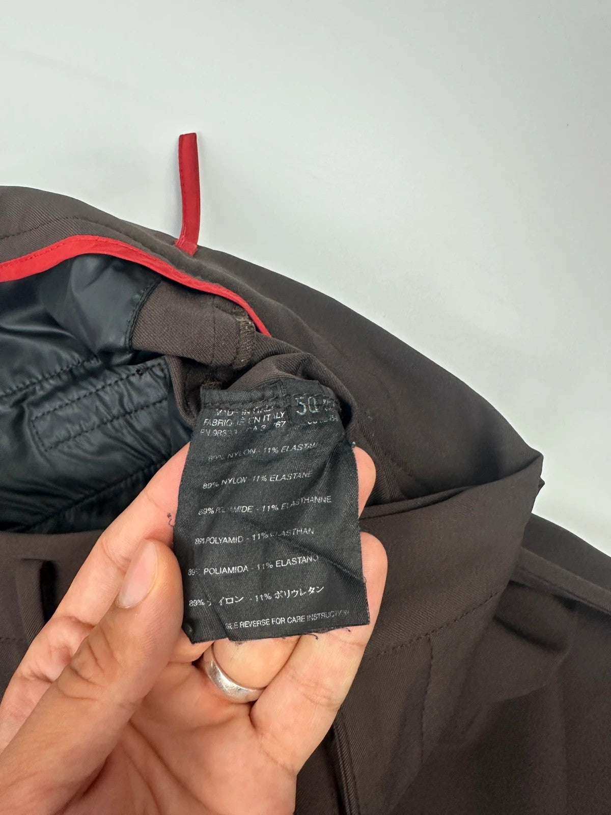 Prada Sport FW2002 Brown Flared Zip Pants