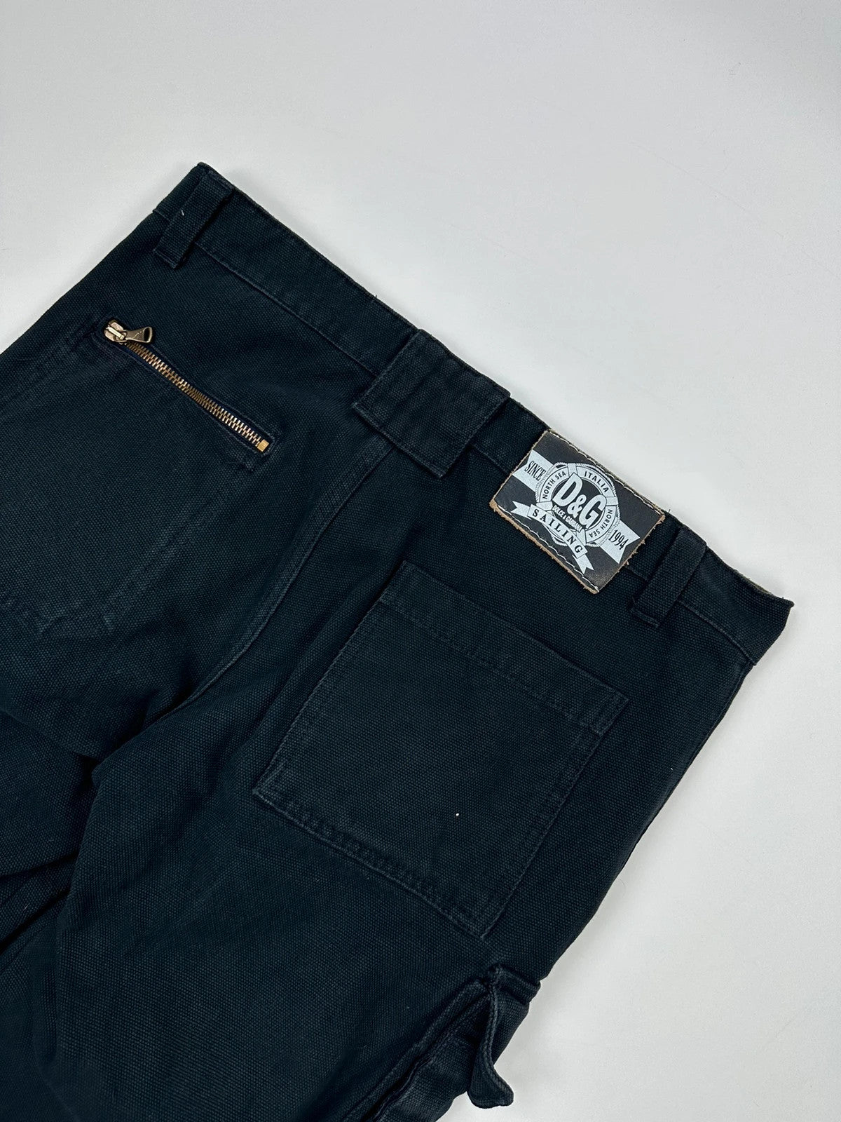 Dolce Gabbana FW2006 Heavy Thick Cargo Zip Navy Pants