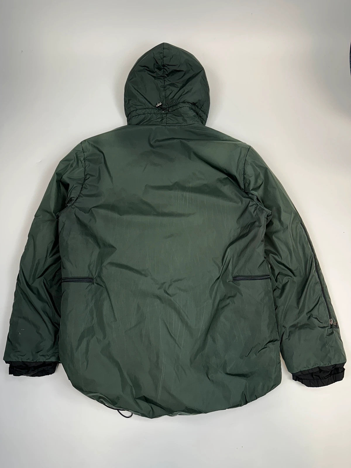 Prada Sport FW1999 Green 2In1 Technical Padded Hooded Jacket/Bag