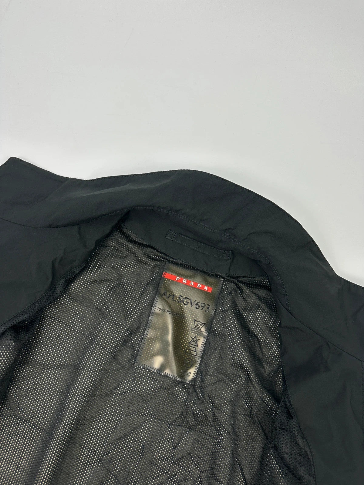 Prada Sport FW2007 Black Nylon WindStopper Jacket