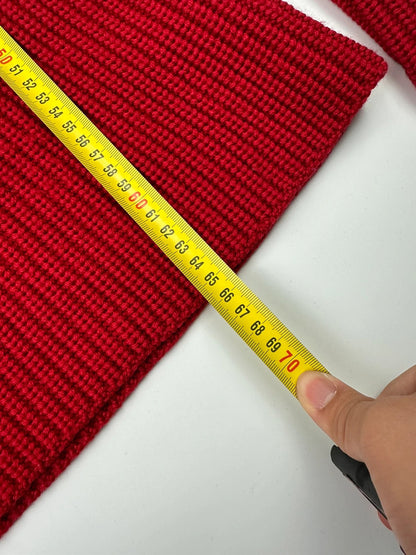 Prada Sport 00’s Red Wool High Turtle Neck Knit Sweater