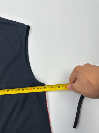 Prada Milano Late 00’s Navy Blue Stripes Sleevesless Top