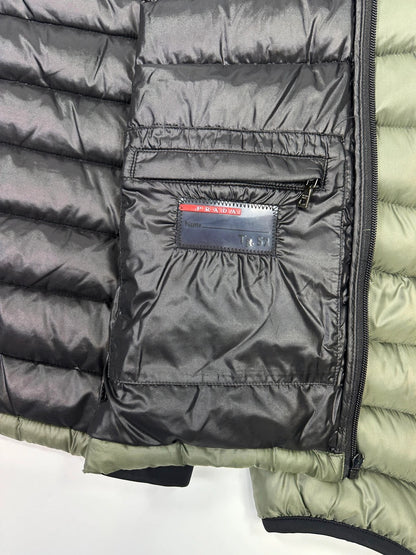 Prada Sport FW2012 Green & Black Hybrid Down Puffer Jacket