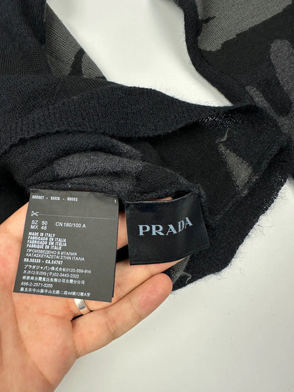 Prada Milano FW2016 Mohair & Wool Dark Camo Knit Sweater
