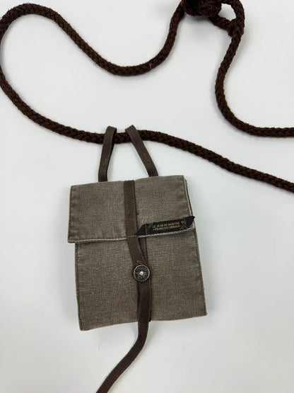 Marithé + François Girbaud 90’s Brown Canvas Everyday Pouch Bag