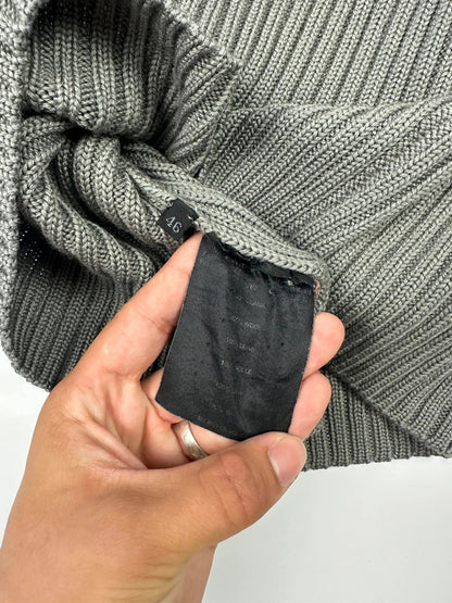 Prada Sport 00’s Khaki Ribbed Wool High Neck Sweater Knit