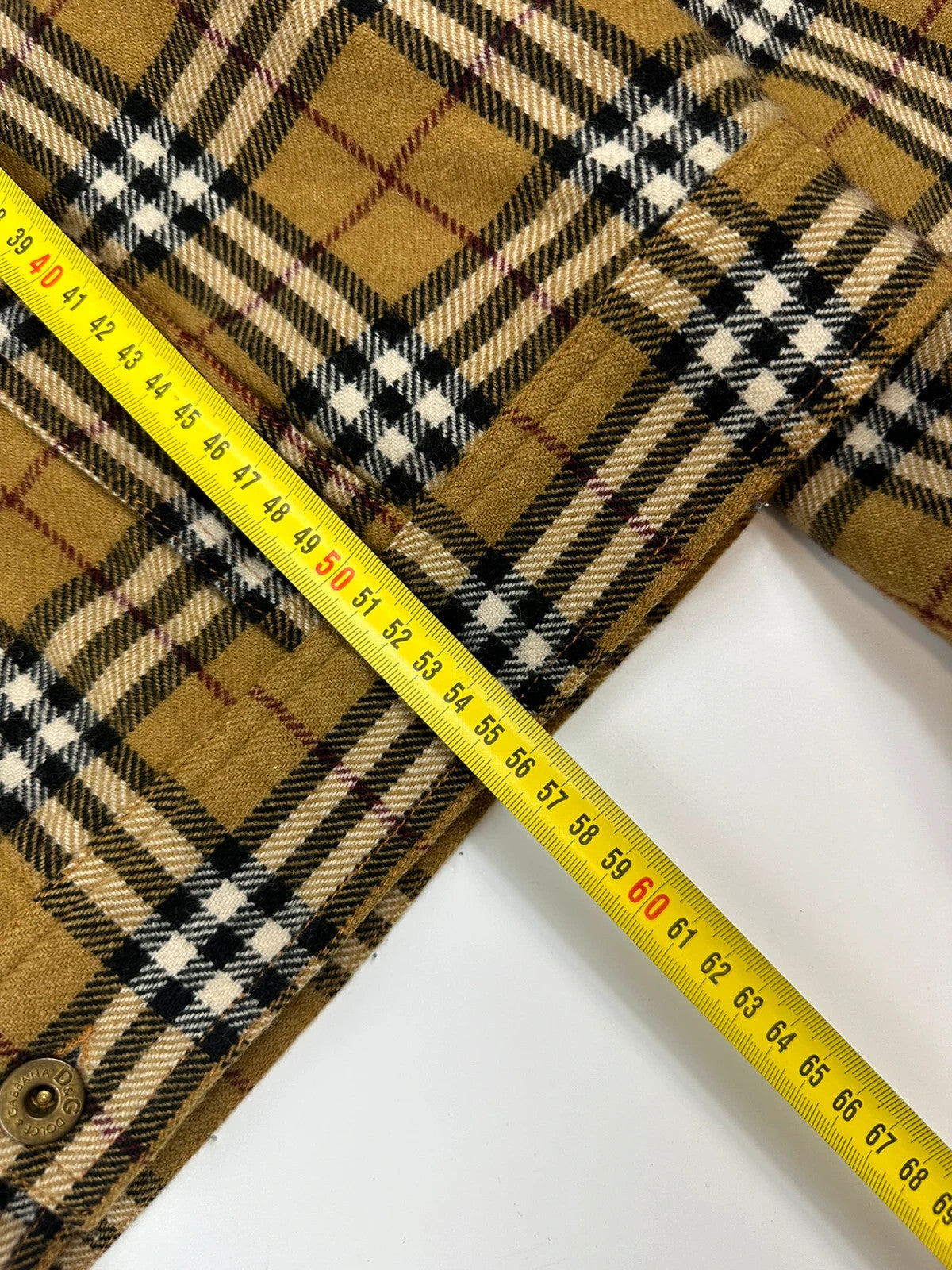 Dolce Gabbana 00’s Wool Tartan Checkered Trucker Jacket