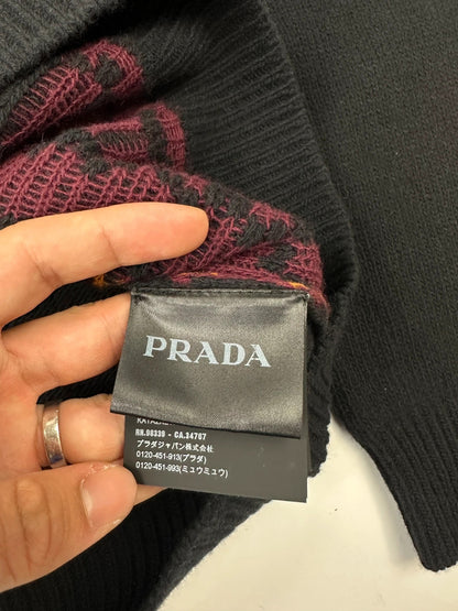Prada Milano FW2018 Black Wool & Cashmere Knit Sweater