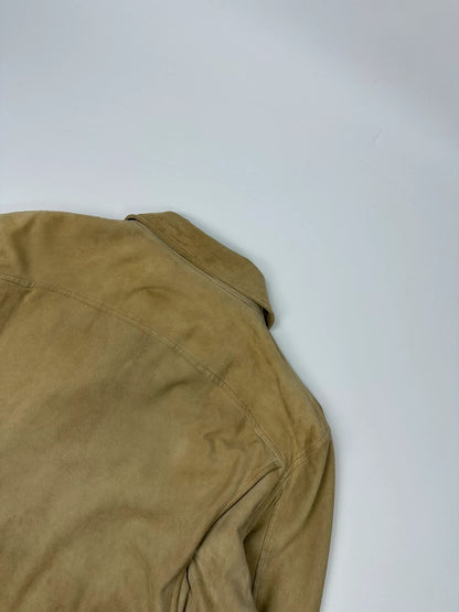 Armani Jeans 90’s Cargo Pockets Suede Leather Bomber Jacket