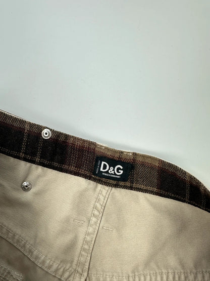 Dolce & Gabbana 00’s Beige Cargo Wide Legs Pants