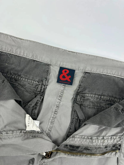 Dolce Gabbana Grey 2003 Cargo Zip Pants