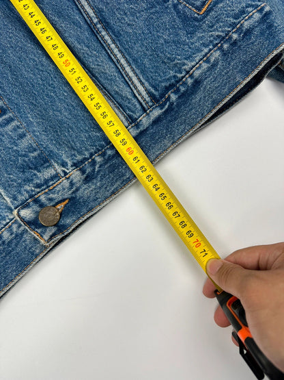 Armani Jeans 90’s Navy Blue Boxy Cut Denim Jacket