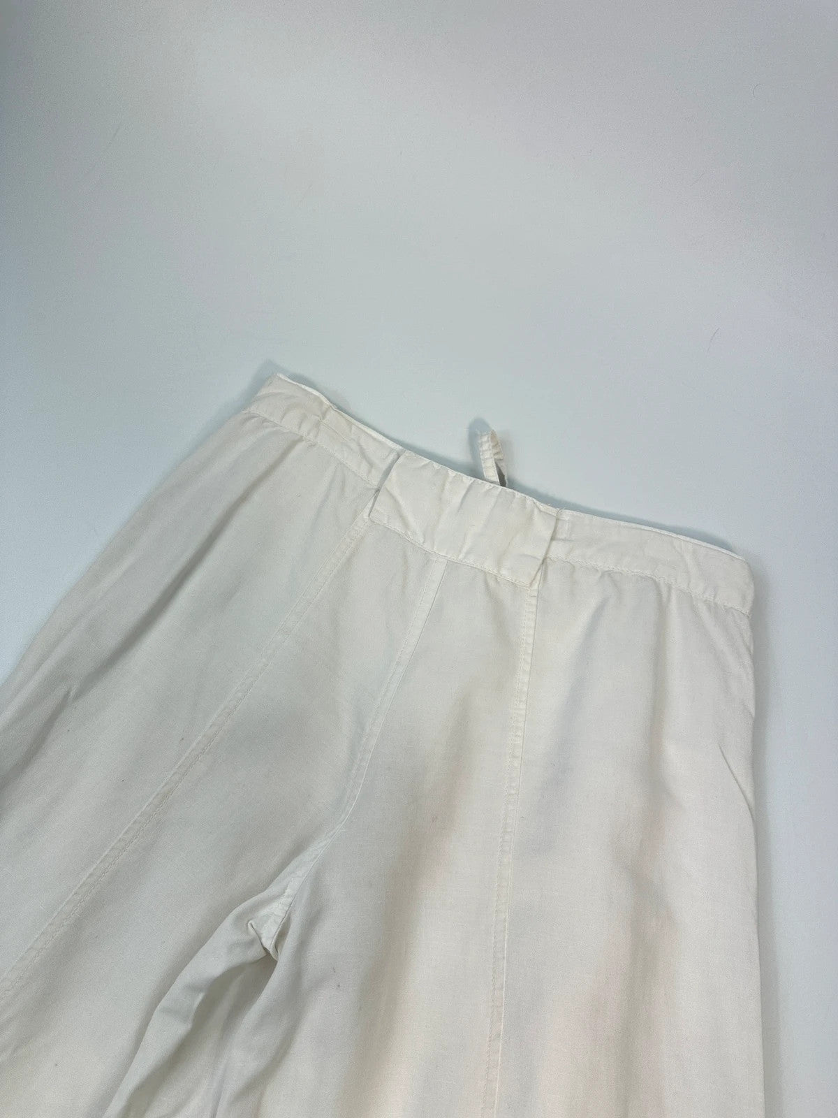 Marithé + François Girbaud White Parachute Cargo Light Pants