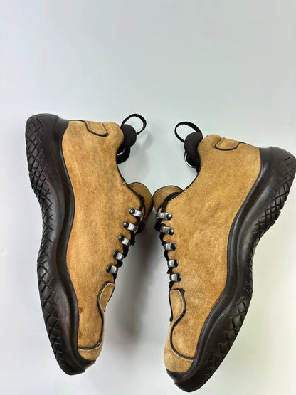 Prada Sport FW1999 Suede Beige Vibram Hikking Puddle Boots