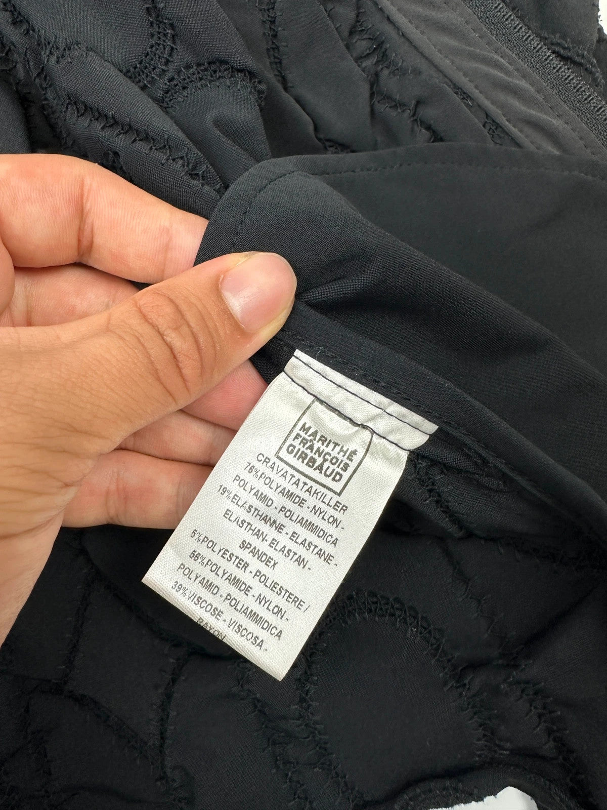 Marithé + François Girbaud 00’s Black Stitches Fitted Jacket