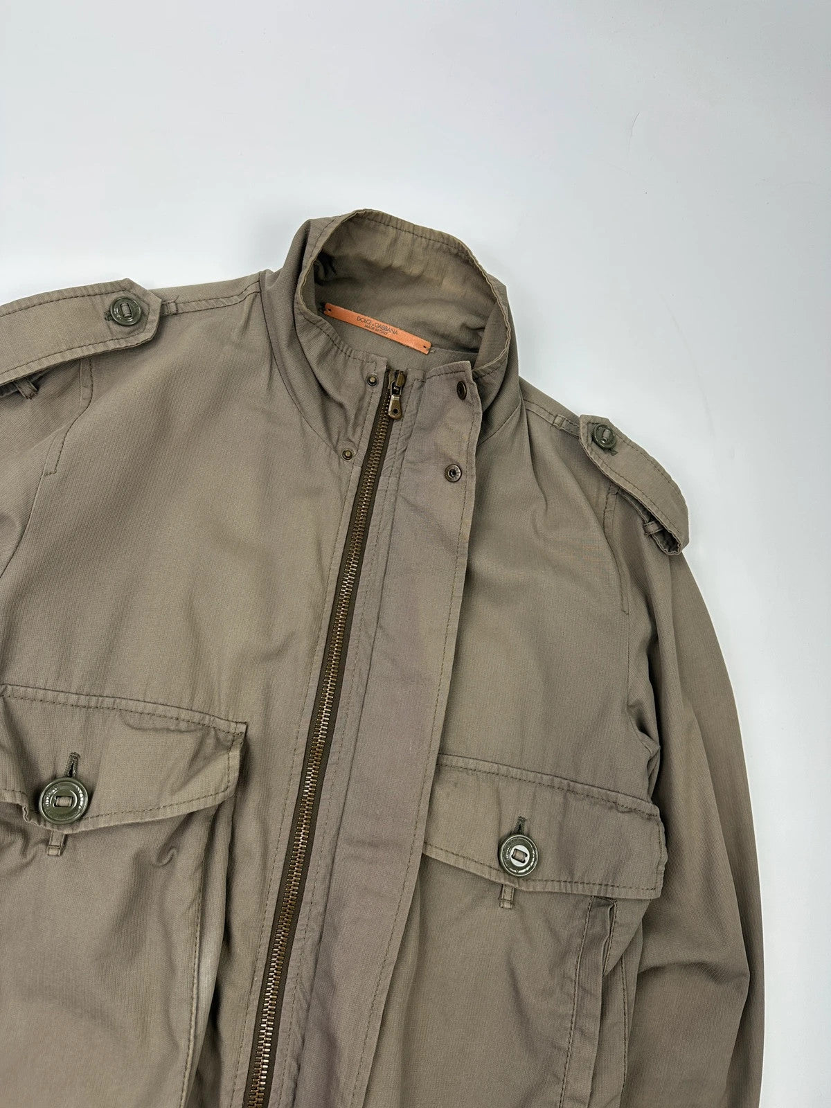 Dolce & Gabbana 00’s Cotton Khaki Army Bomber Jacket